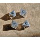 4 dés à 8 faces avec signes runiques pour tirage divinatoire serie12